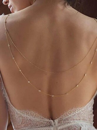 18K Multi Layered Back Chain