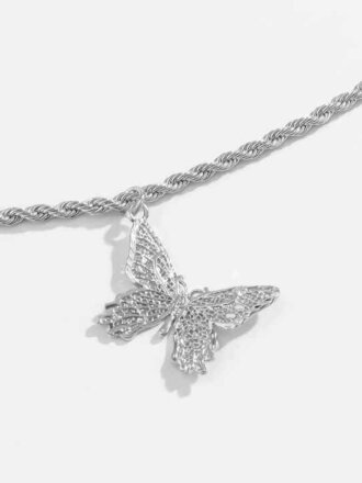 Single Layer Butterfly Design 18k Silver Plated Belly Chain