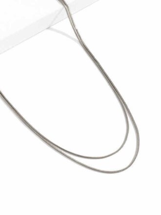 Double Layer Simple 18k Silver Plated Belly Chain