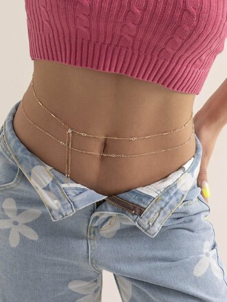 Double Layered Thin Belly Chain